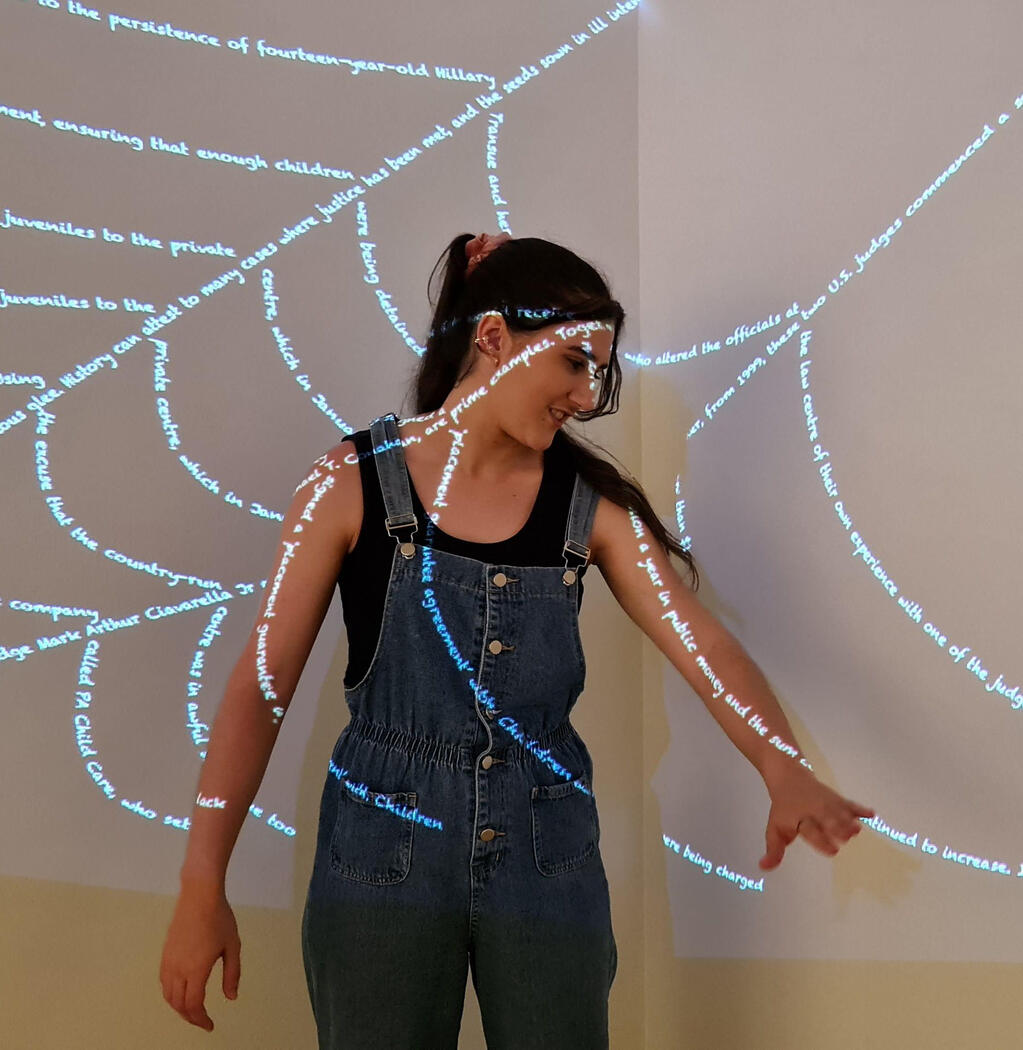 Read Between the Lies / Alternate title: Our Perception of Deception, 20 October 2020, animation, projector ('Untitled' / Nan Geise Gallery (CDU), Darwin)